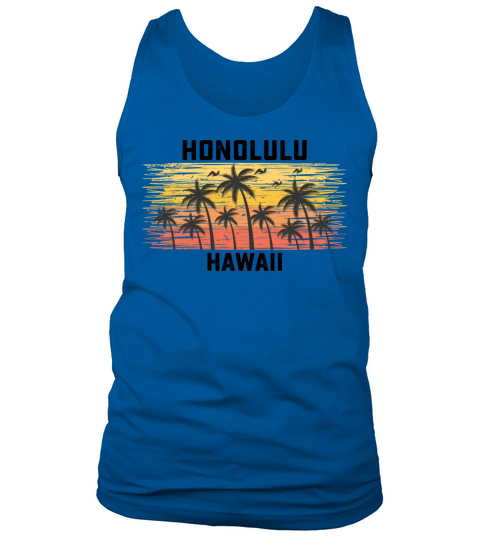 Honolulu Hawaii Summer Retro VIntage Vacation Tank Top Unisex