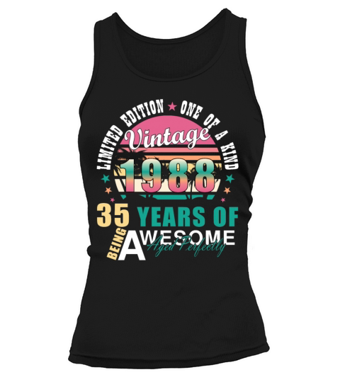 35th birthday April vintage 1988 gift idea Tank top Woman