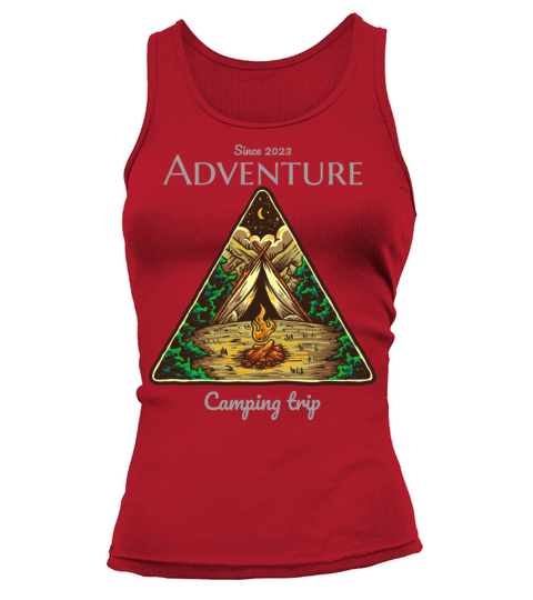 Adventure camping trip travel nature mountains Tank top Woman