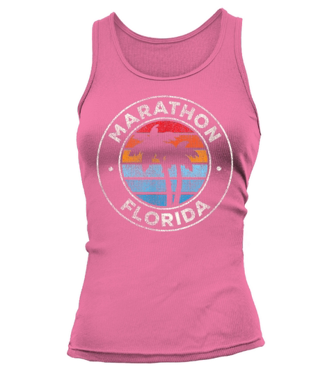 Marathon Florida FL Vintage Graphic Retro 70s Tank top Woman