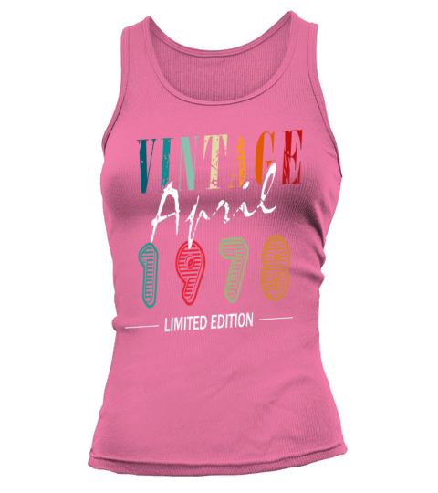 Vintage April 1978 45th birthday men 45 years Tank top Woman