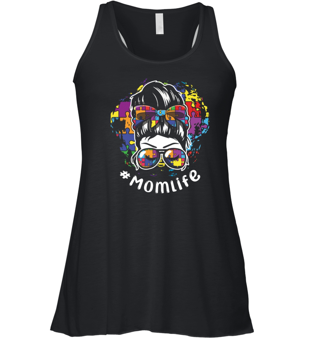 Mom Mommy Mama Puzzle Autism Awareness Women's Flowy Tank Top