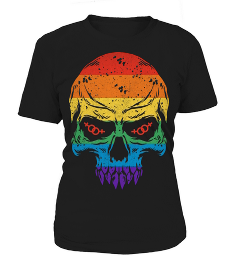 Skull Pride Rainbow Vintage Women's T-Shirt