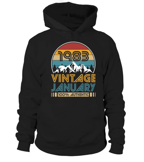 40th birthday january 1983 vintage 1983 Hoodie Unisex