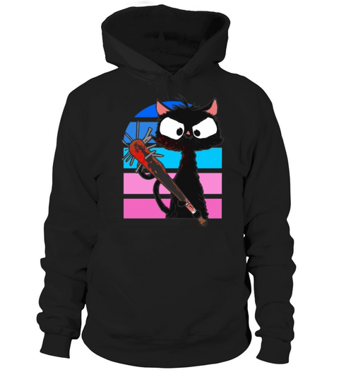 Halloween Retro Cat Vintage Cat Hoodie Unisex
