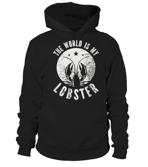 The World Is My Lobster Funny Vintage Graphic Hoodie Unisex