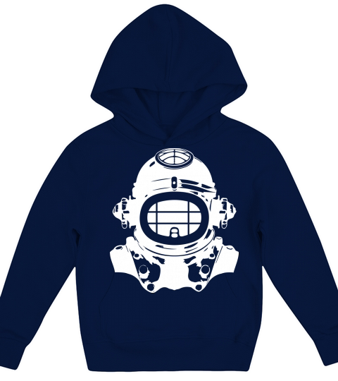 Diving helmet diving apnea vintage Kids Hoodie