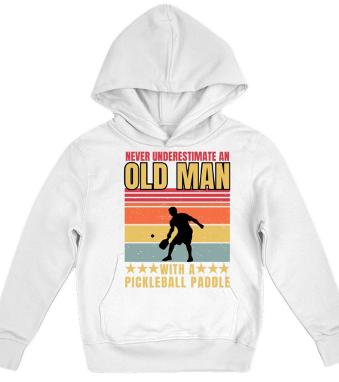 Funny Pickleball Design For Men Grandpa Pickleball Kids Hoodie