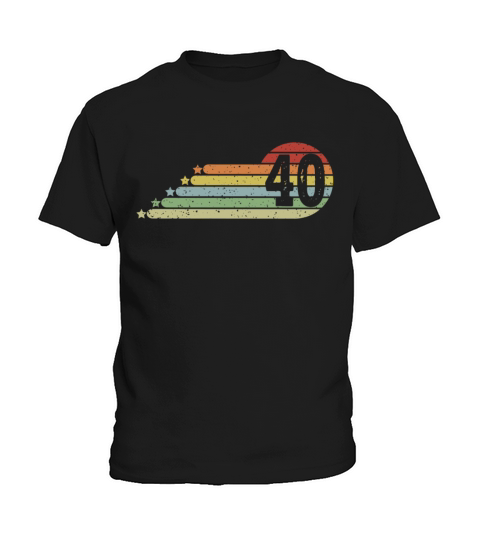 40th Birthday Retro Vintage 40 Years Men Women Kids T-Shirt
