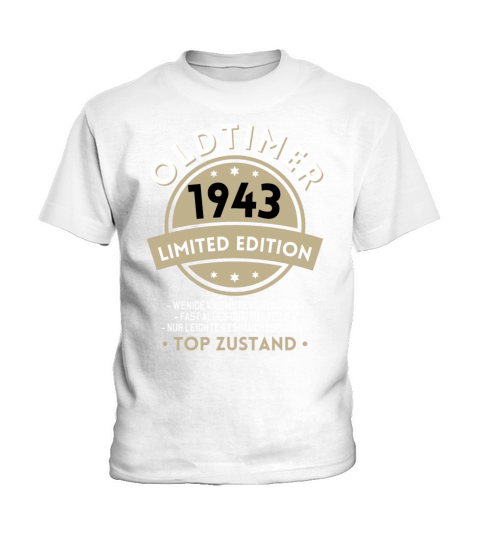 80th Birthday Vintage 1943 Kids T-Shirt