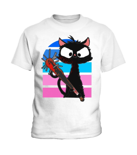 Halloween Retro Cat Vintage Cat Kids T-Shirt