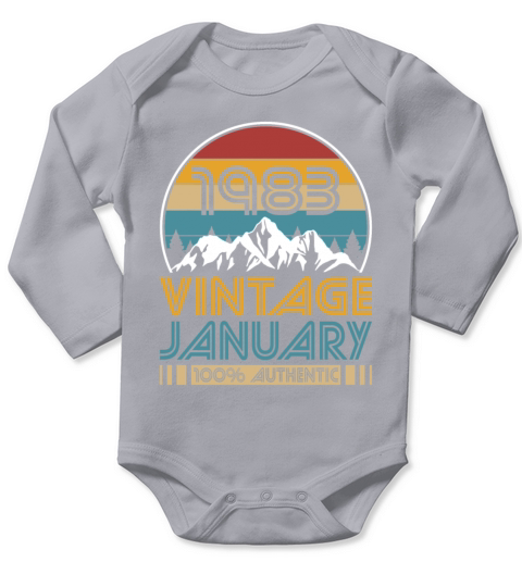 40th birthday january 1983 vintage 1983 Long Sleeve Baby One-Piece