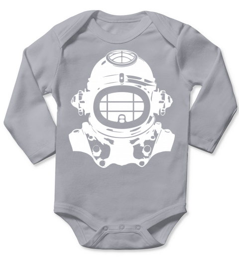 Diving helmet diving apnea vintage Long Sleeve Baby One-Piece