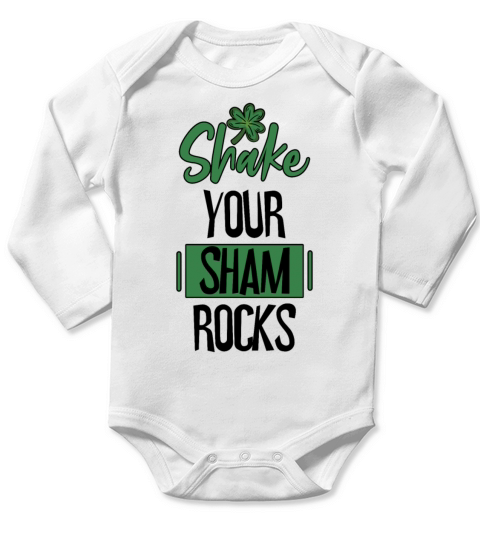 Funny Irish Saint Patricks Day Shake Your Long Sleeve Baby One-Piece