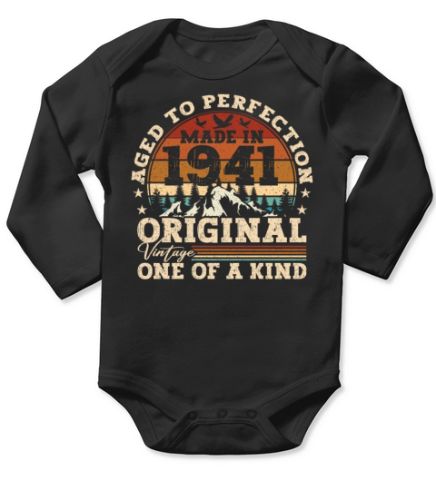 Original Vintage Birthday Gift Idea 1941 Long Sleeve Baby One-Piece