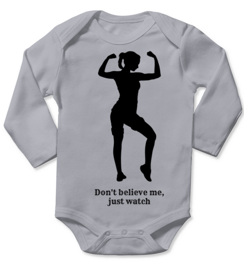 Womens Vintage Sport don’t believe me just watch Long Sleeve Baby One-Piece