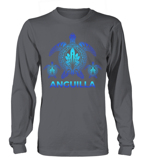 Vintage Anguilla Ocean Blue Sea Turtle Souvenirs Long sleeved Unisex