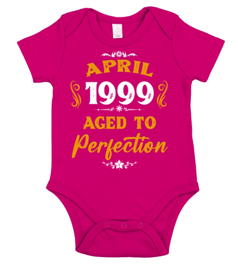 April 1999 Vintage Birthday Present Short Sleeve Baby One-Piece