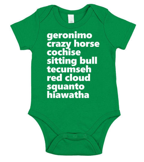Geronimo Crazy Horse Cochise Sitting Bull Tecumseh Short Sleeve Baby One-Piece