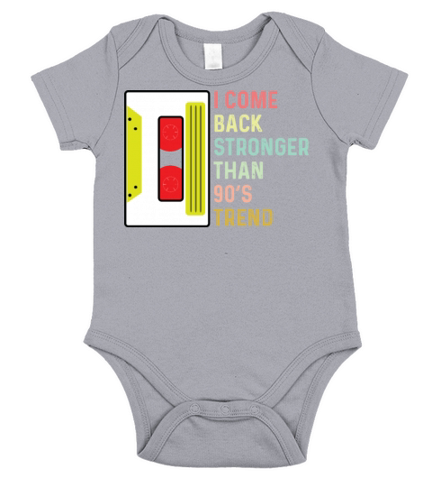 I come back stronger than 90s trend Short Sleeve Baby One-Piece