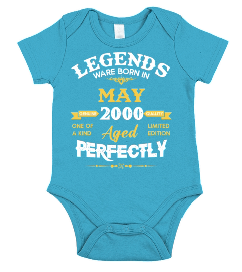 Vintage Aged To Perfection May 2000 Short Sleeve Baby One-Piece
