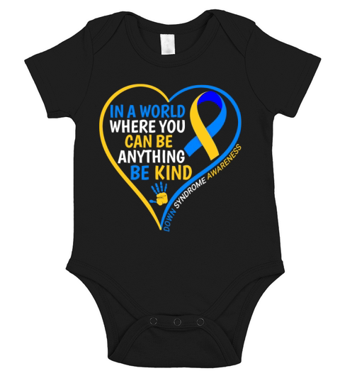 World Down Syndrome Day 2023 Be Kind Down Syndrome Short Sleeve Baby One-Piece