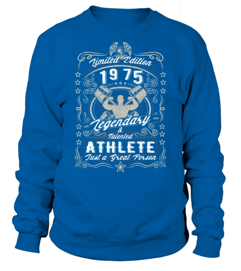 Vintage 1975 Fitness Birthday Gift Sport Hobby Sweatshirt Unisex