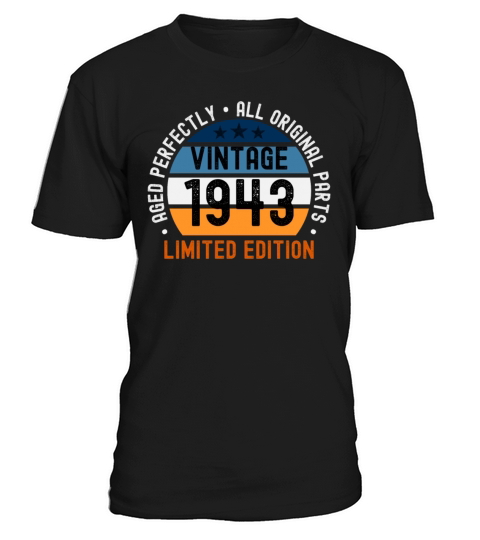80th Birthday Vintage 1943 T-Shirt Unisex