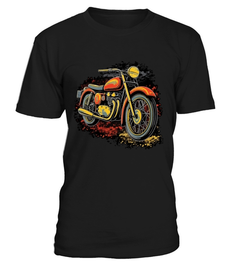 Retro Motorcycle Bold and Colorful Vintage T-Shirt Unisex