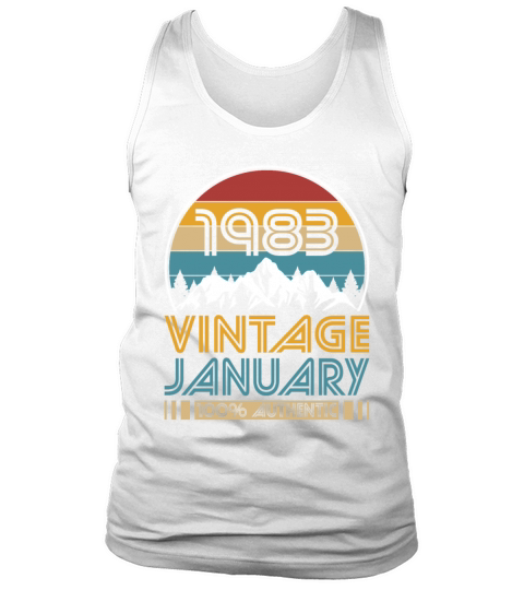 40th birthday january 1983 vintage 1983 Tank Top Unisex
