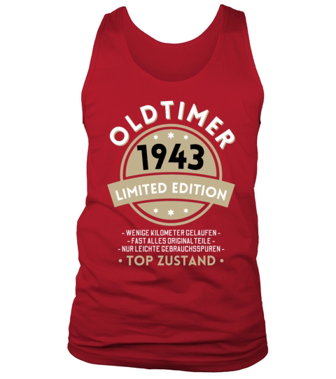 80th Birthday Vintage 1943 Tank Top Unisex
