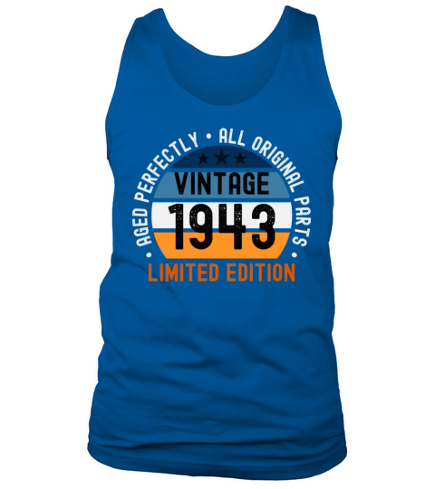 80th Birthday Vintage 1943 Tank Top Unisex