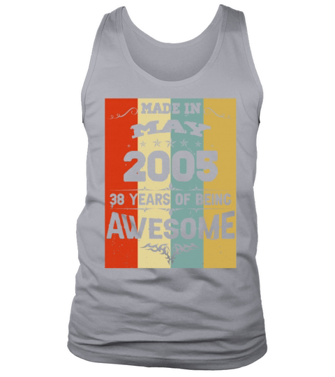 May 2005 Vintage Birthday Present Tank Top Unisex