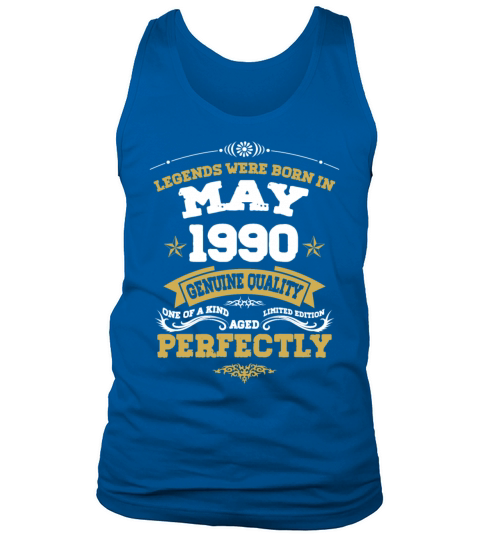 Vintage Aged To Perfection May 1990 Tank Top Unisex