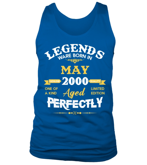 Vintage Aged To Perfection May 2000 Tank Top Unisex