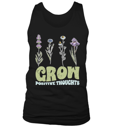 Vintage Grow Positive Thoughts Plant Lover Tank Top Unisex