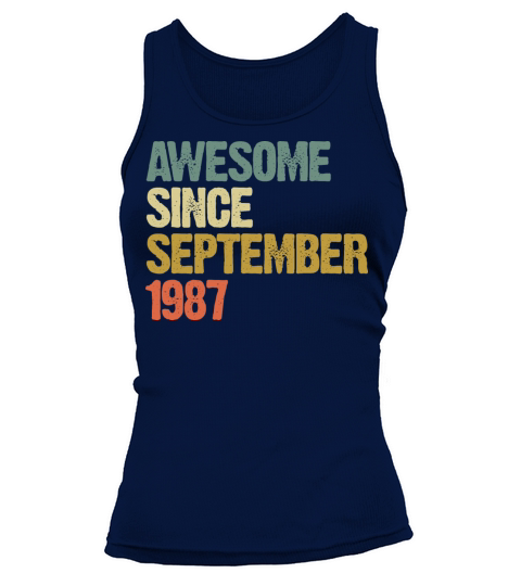 Awesome Since September 1987 Retro Vintage Gift Tank top Woman