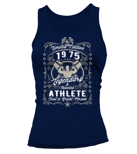Vintage 1975 Fitness Birthday Gift Sport Hobby Tank top Woman