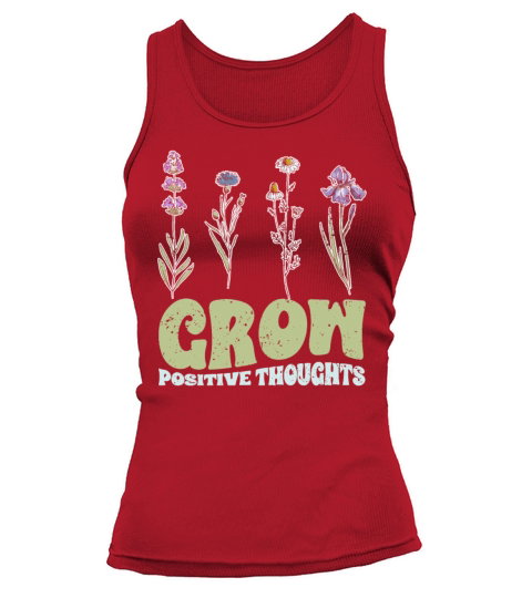 Vintage Grow Positive Thoughts Plant Lover Tank top Woman