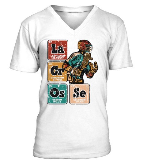 Lacrosse Periodic Table Of Elements Fan Mom V-Neck T-shirt