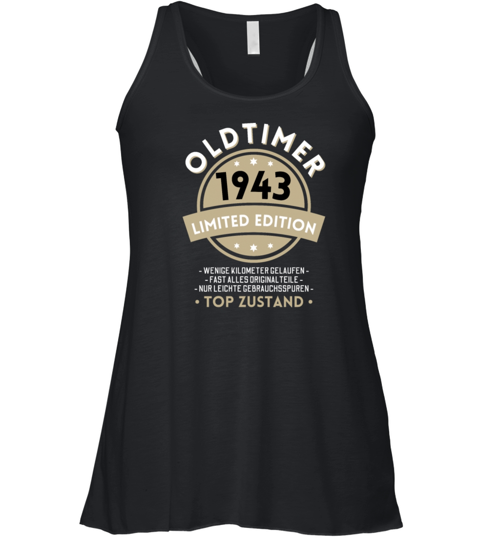 80th Birthday Vintage 1943 Women's Flowy Tank Top