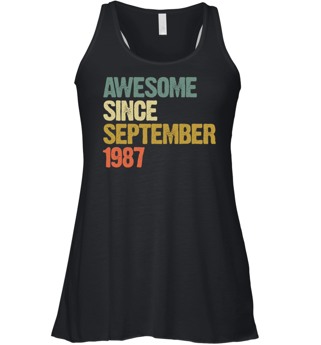Awesome Since September 1987 Retro Vintage Gift Women's Flowy Tank Top