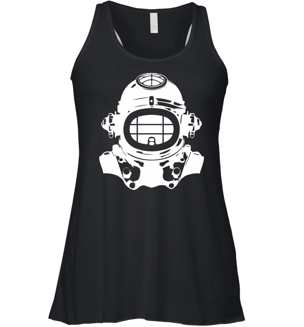 Diving helmet diving apnea vintage Women's Flowy Tank Top