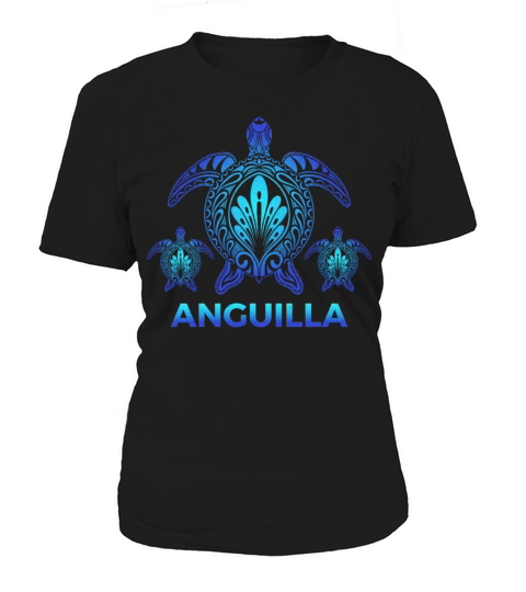Vintage Anguilla Ocean Blue Sea Turtle Souvenirs Women's T-Shirt
