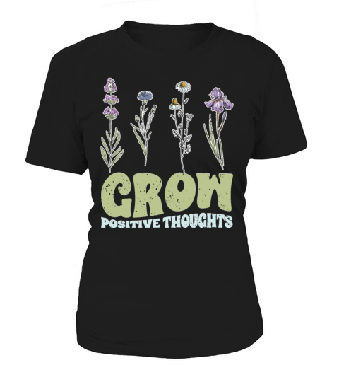 Vintage Grow Positive Thoughts Plant Lover Women's T-Shirt