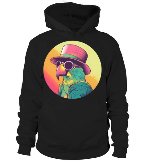 Retro 80s 90s Parrot Vintage Hoodie Unisex