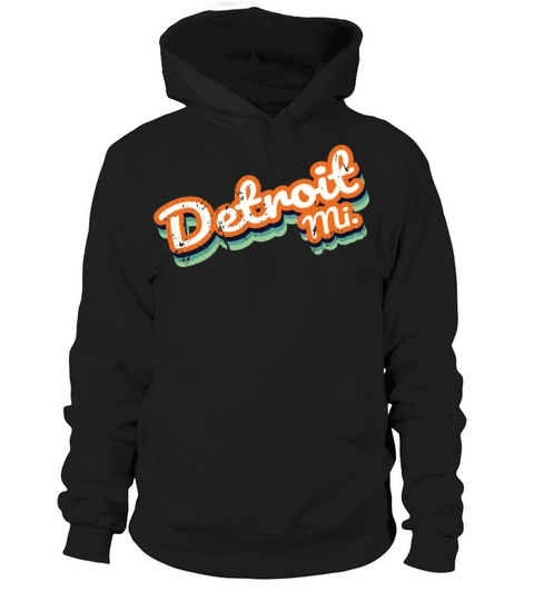 Retro Vintage Detroit Mi Hoodie Unisex