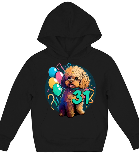Cavapoo Dog 31st Birthday Themed Party 31 Year Old Kids Hoodie