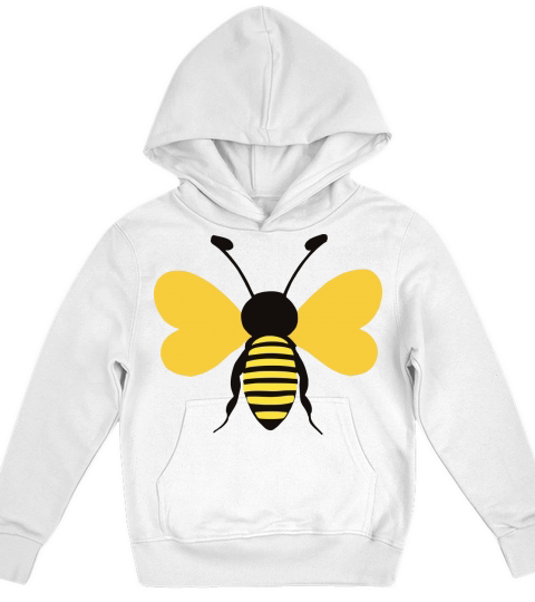 Flying Bee Three Color Vector Kids Hoodie