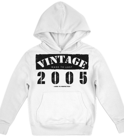 Vintage Classic 2005 18th Birthday - 18 Years Old Kids Hoodie